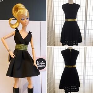 Ted Baker Black Fit and Flare Dress Sz 2